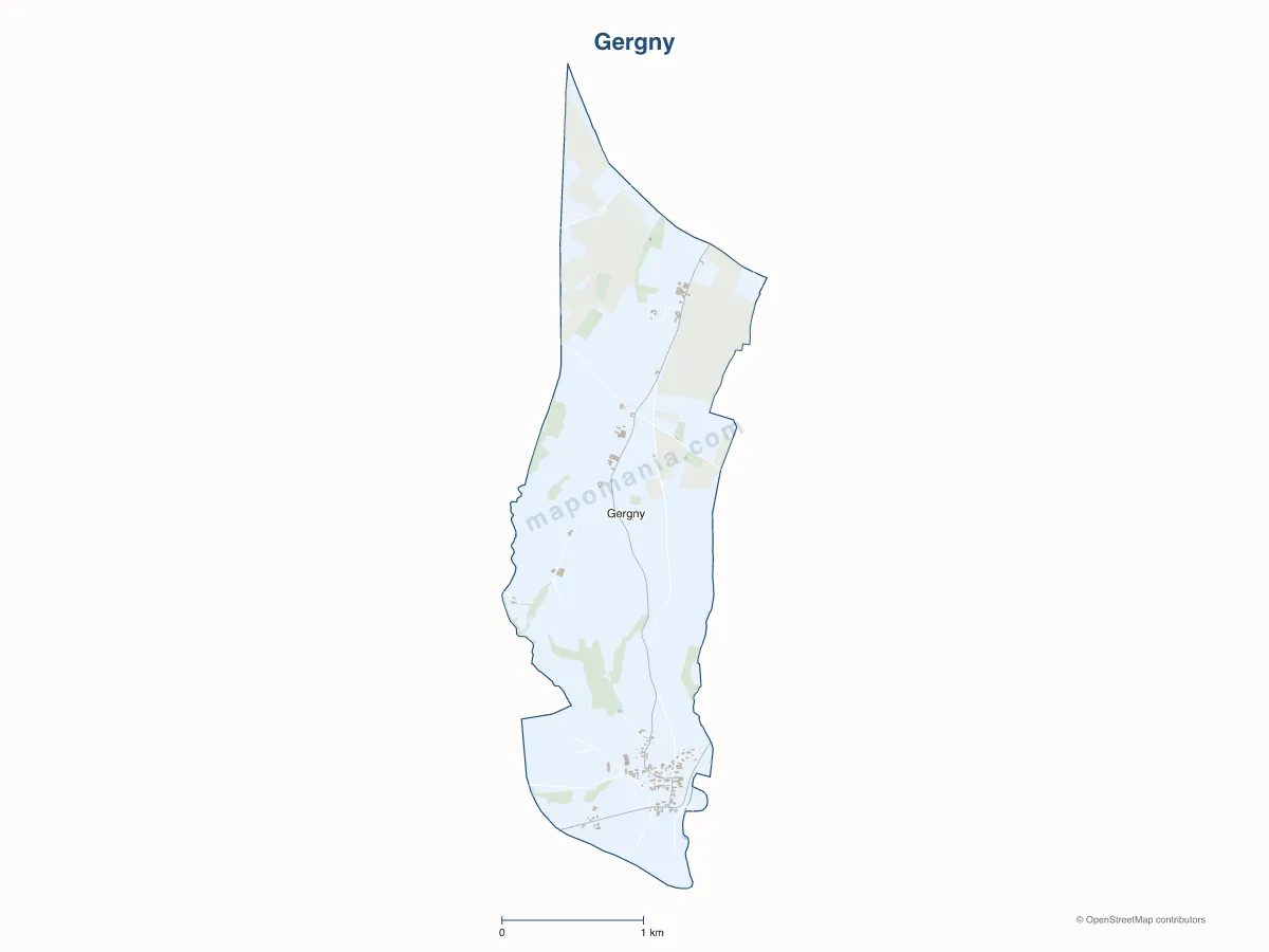 Carte de Gergny à personnaliser