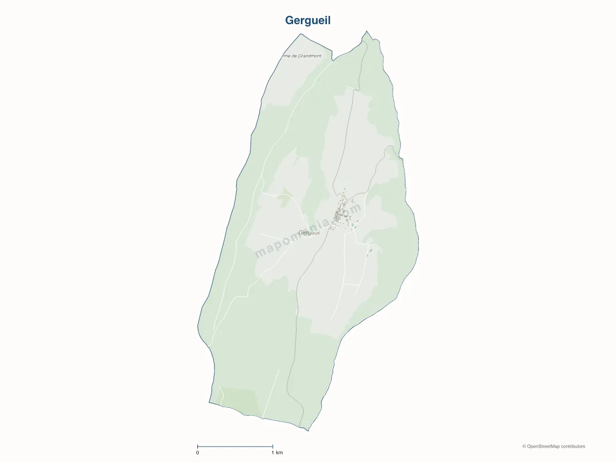Carte de Gergueil à personnaliser