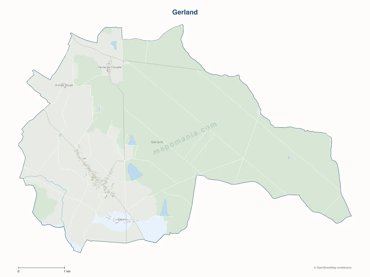 Carte de Gerland à personnaliser