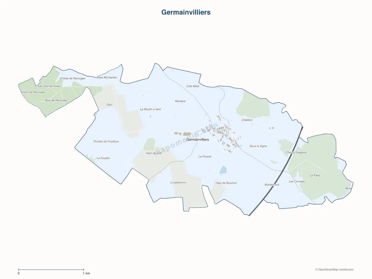 Carte de Germainvilliers à personnaliser