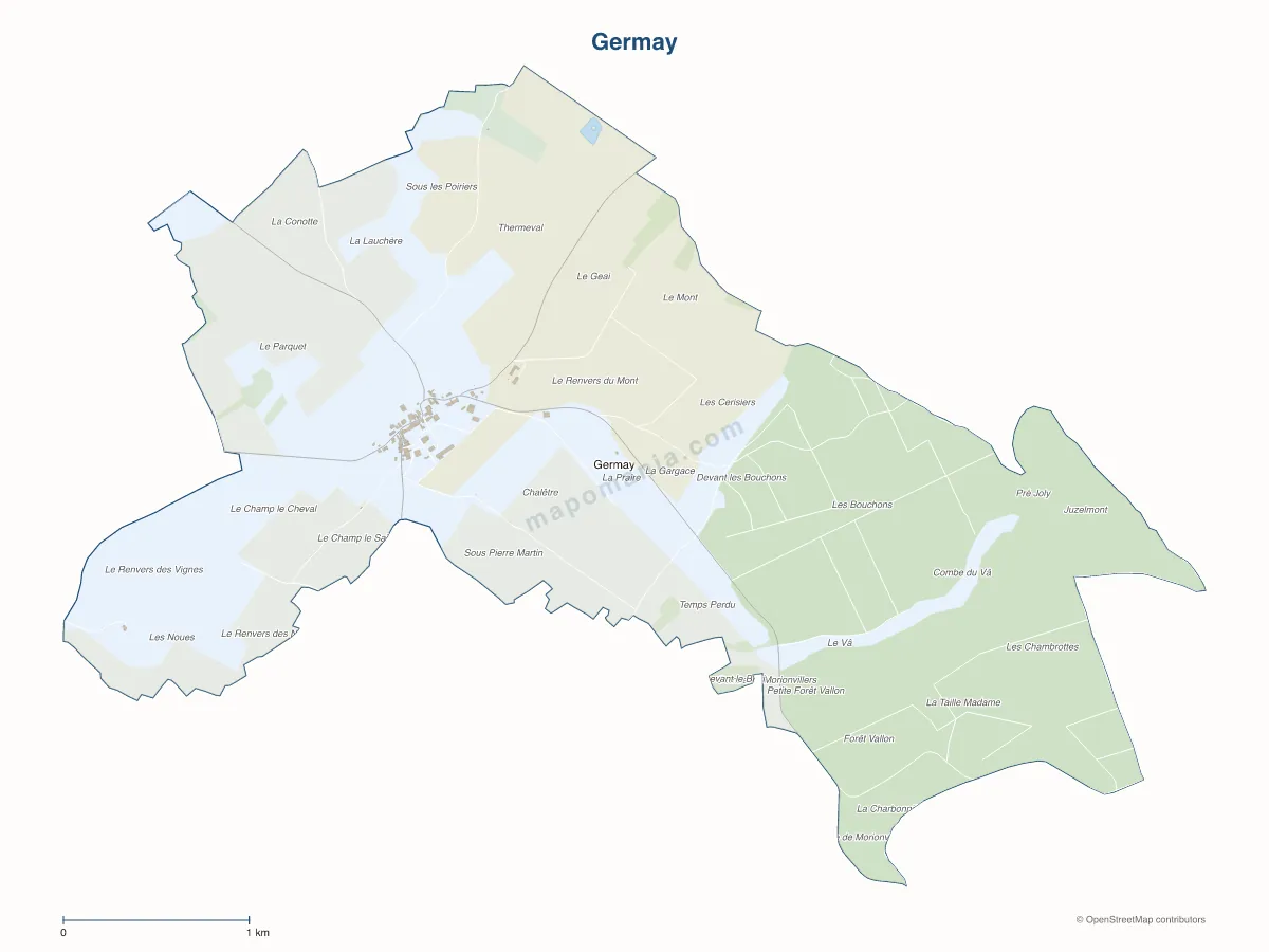 Carte de Germay à personnaliser