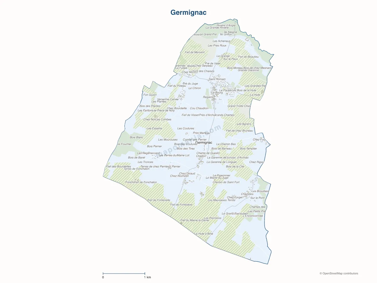 Carte de Germignac à personnaliser