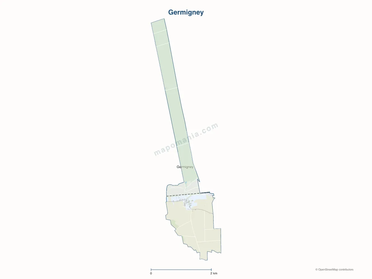 Carte de Germigney à personnaliser