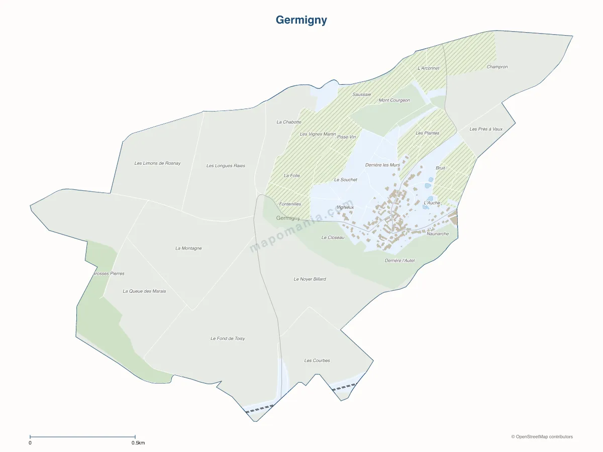 Carte de Germigny à personnaliser