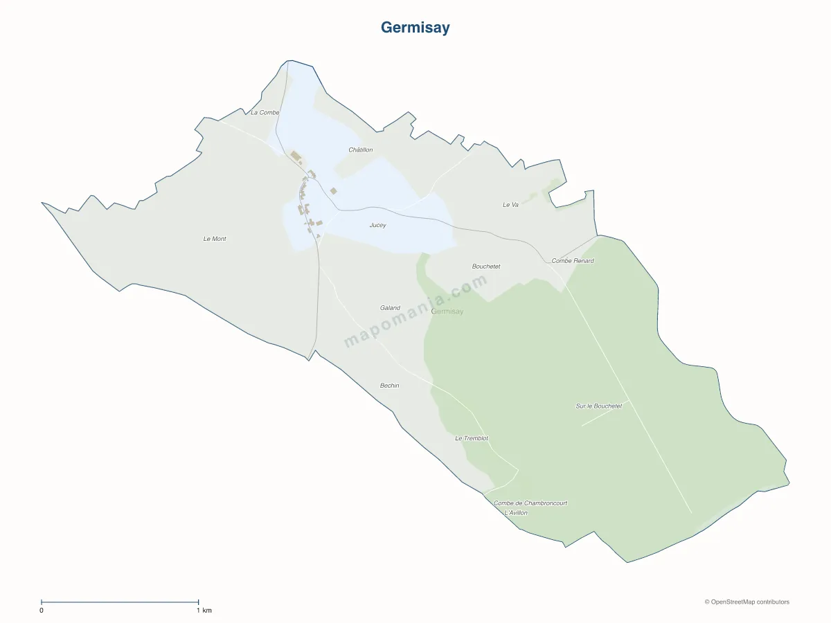 Carte de Germisay à personnaliser