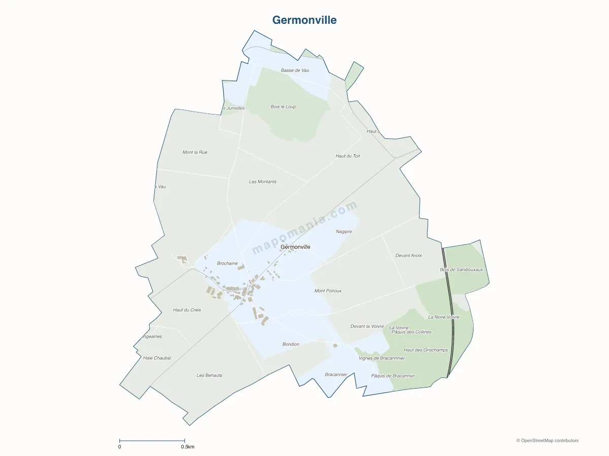 Carte de Germonville à personnaliser