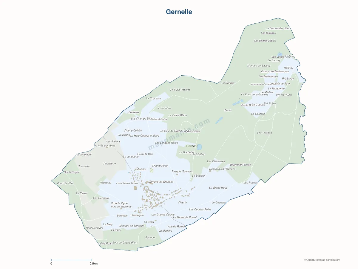 Carte de Gernelle à personnaliser