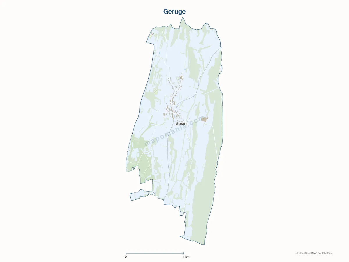 Carte de Geruge à personnaliser