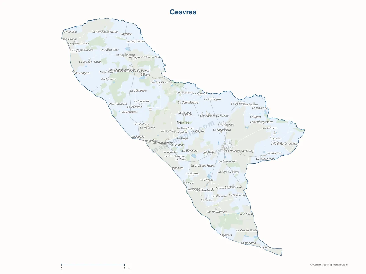 Carte de Gesvres à personnaliser