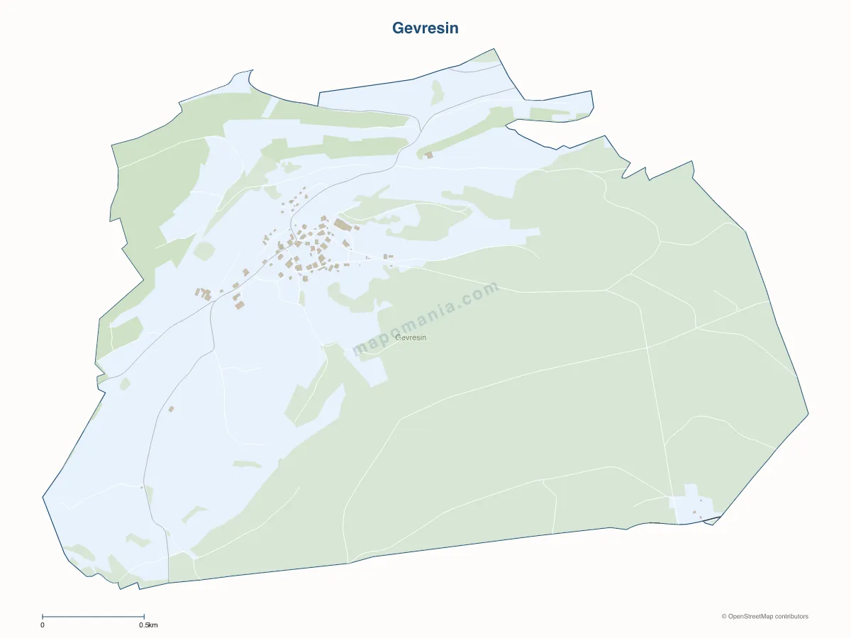 Carte de Gevresin à personnaliser