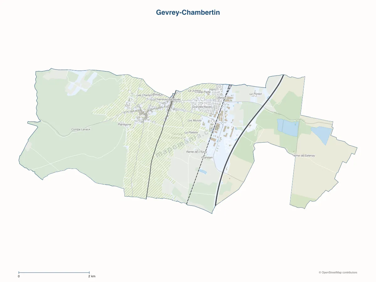 Carte de Gevrey-Chambertin à personnaliser