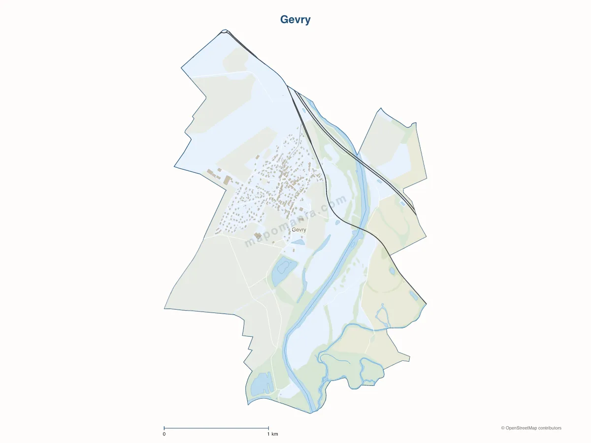 Carte de Gevry à personnaliser