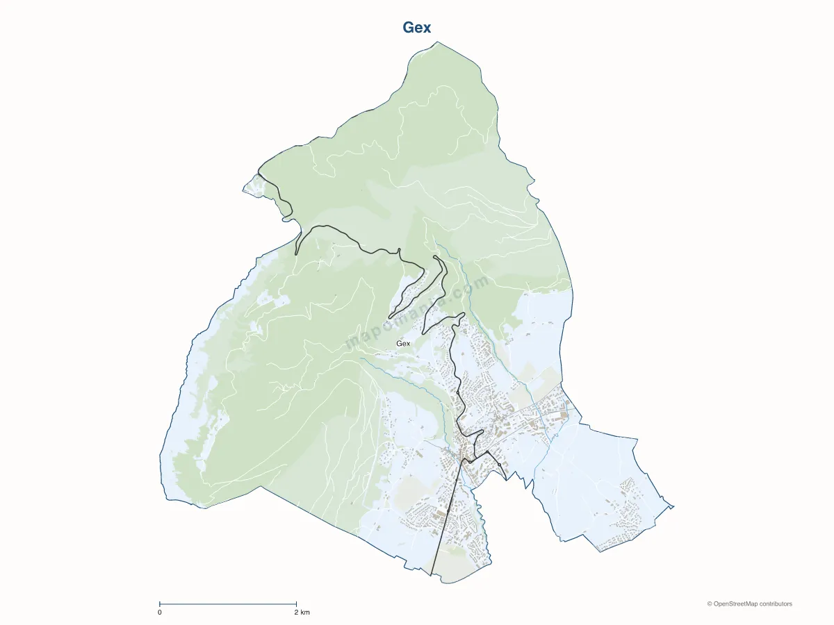 Carte de Gex à personnaliser