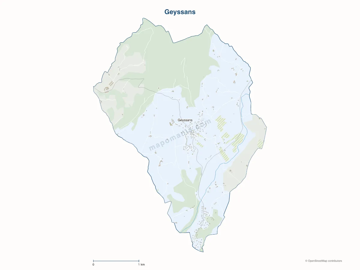 Carte de Geyssans à personnaliser