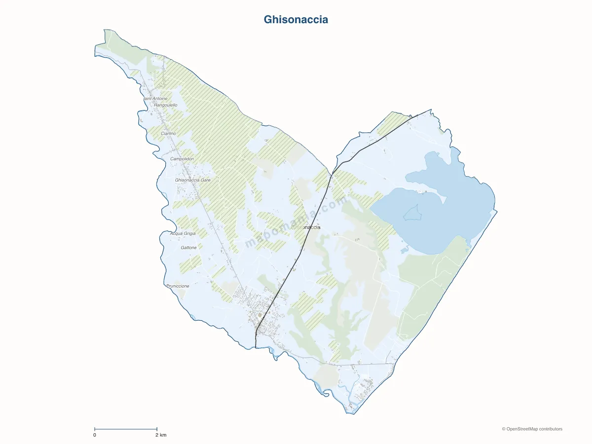 Carte de Ghisonaccia à personnaliser