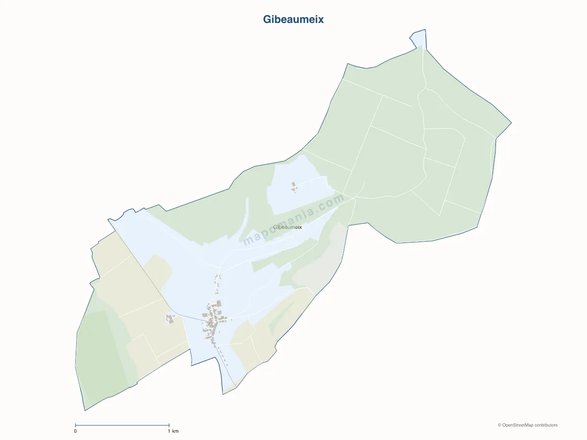 Carte de Gibeaumeix à personnaliser
