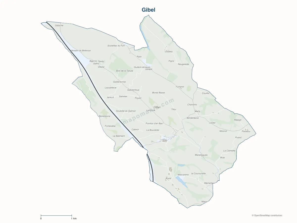 Carte de Gibel à personnaliser