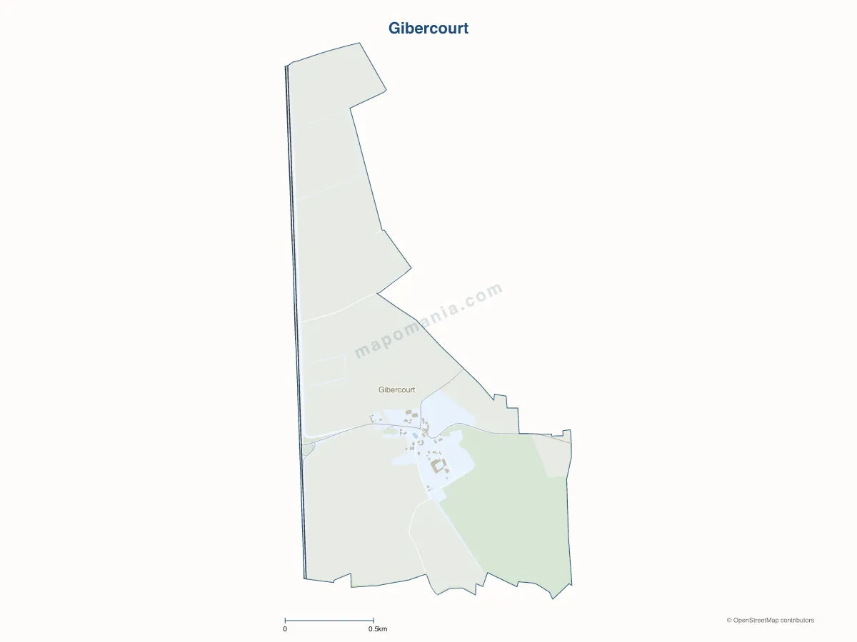 Carte de Gibercourt à personnaliser