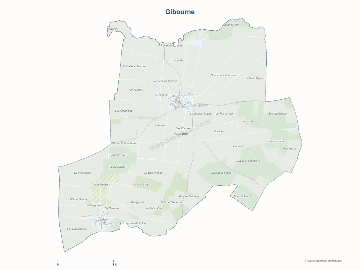 Carte de Gibourne à personnaliser