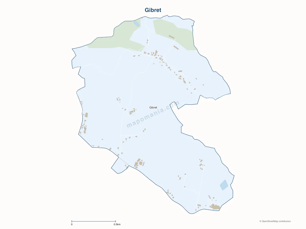 Carte de Gibret à personnaliser