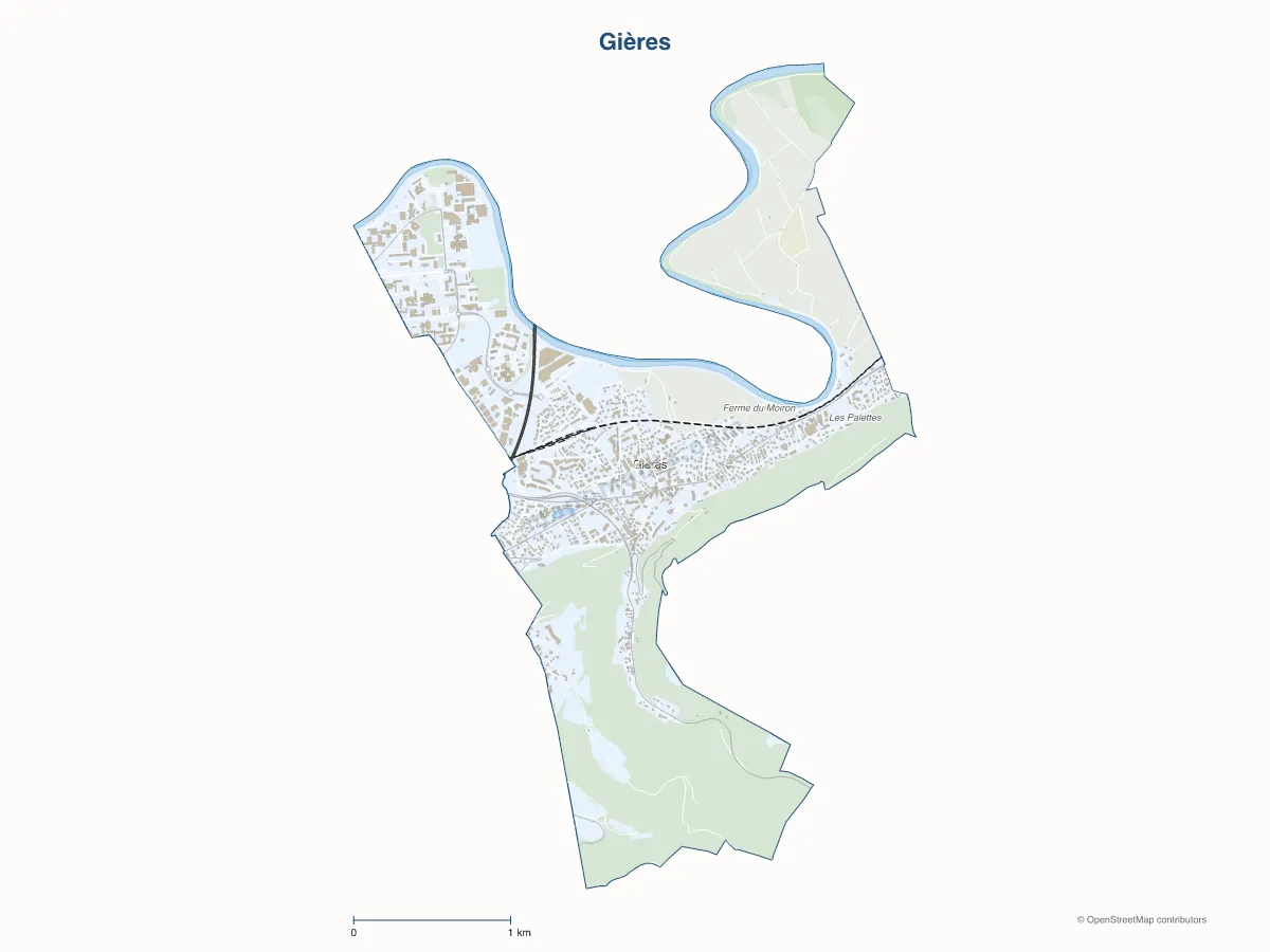 Carte de Gières à personnaliser