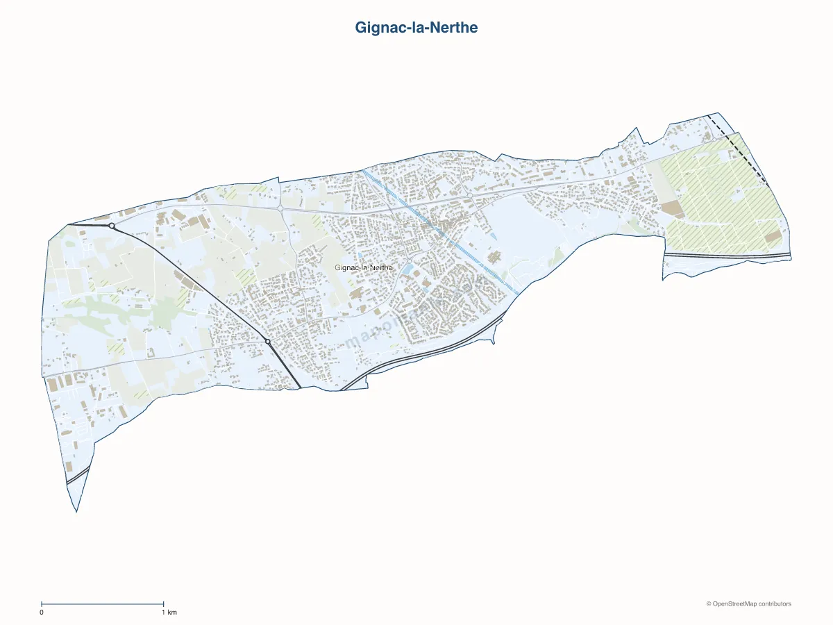 Carte de Gignac-la-Nerthe à personnaliser