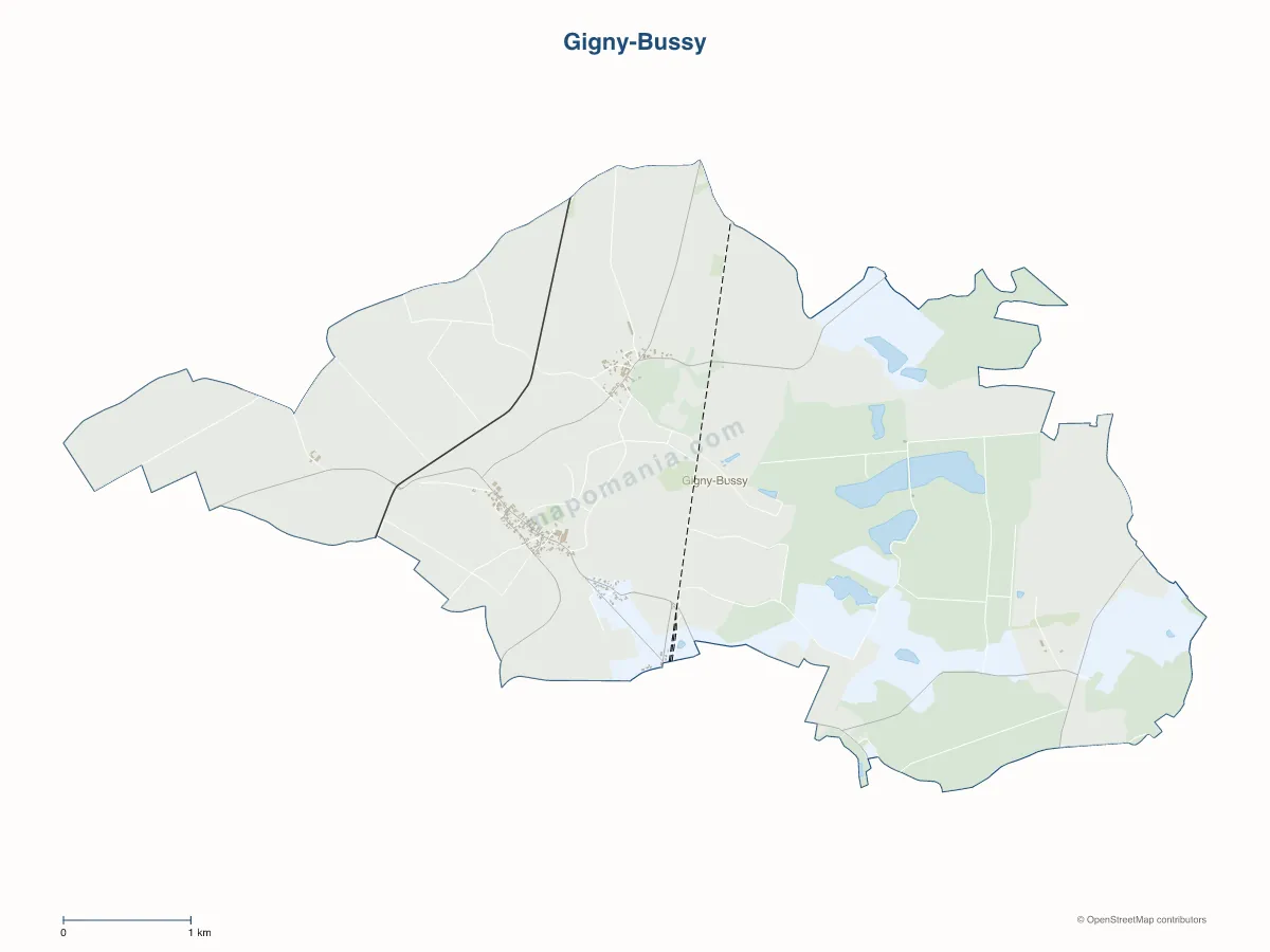 Carte de Gigny-Bussy à personnaliser