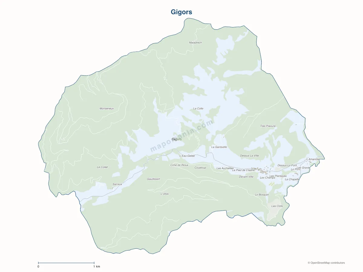 Carte de Gigors à personnaliser