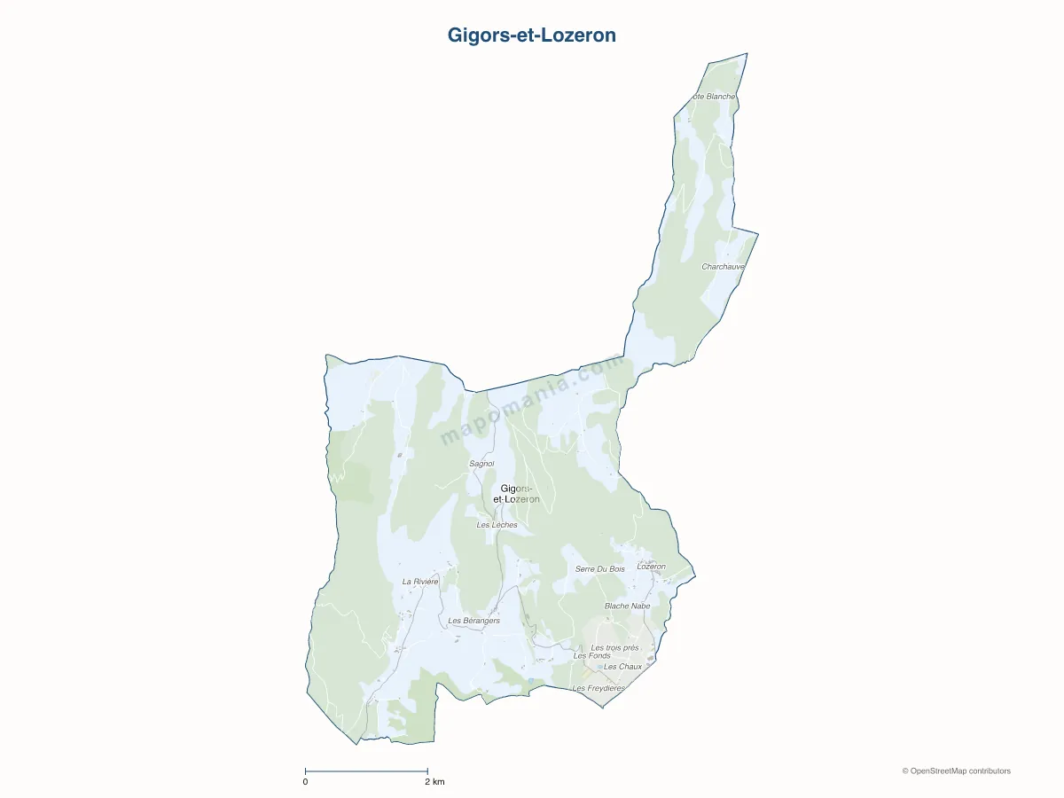 Carte de Gigors-et-Lozeron à personnaliser