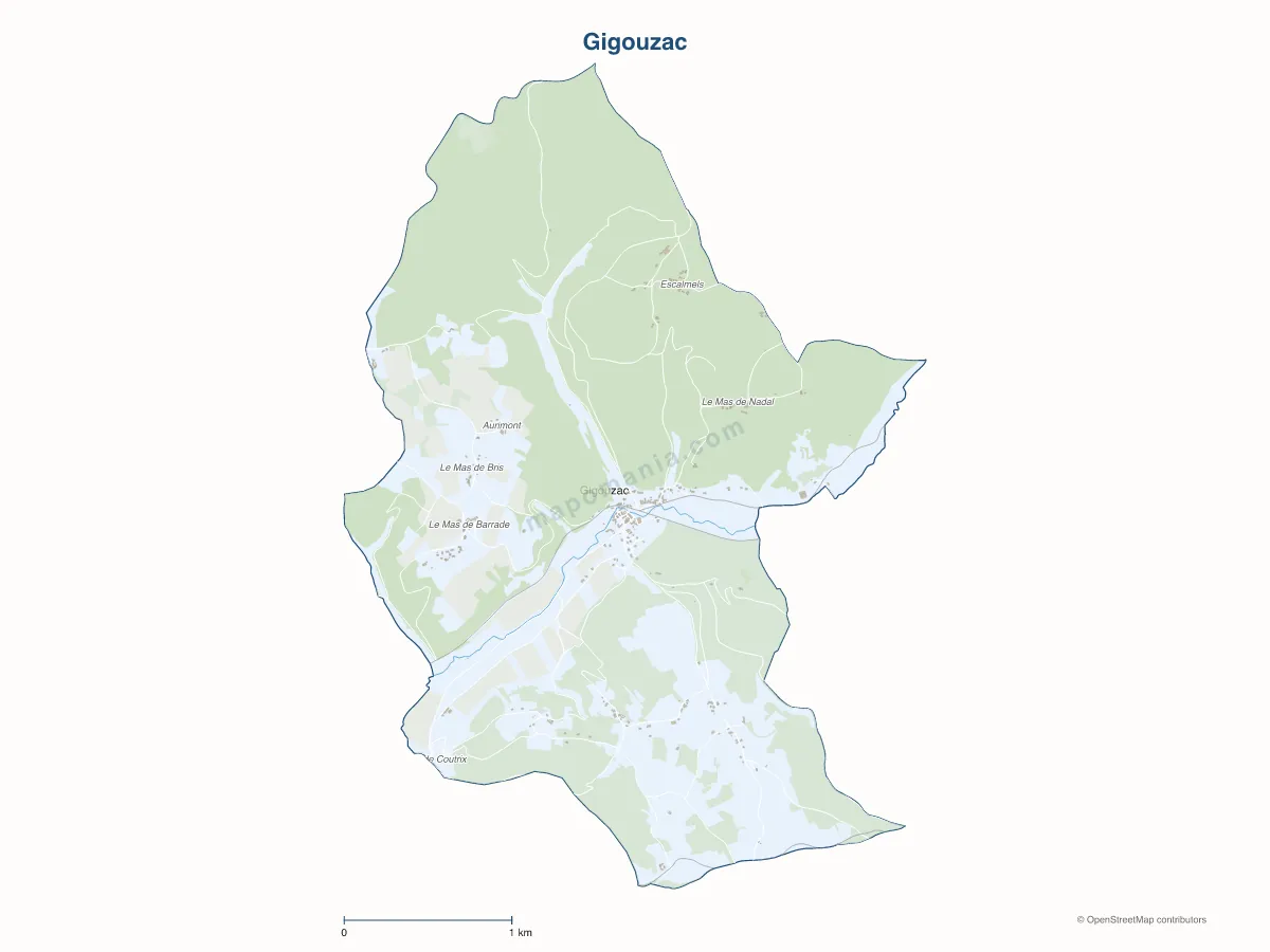 Carte de Gigouzac à personnaliser