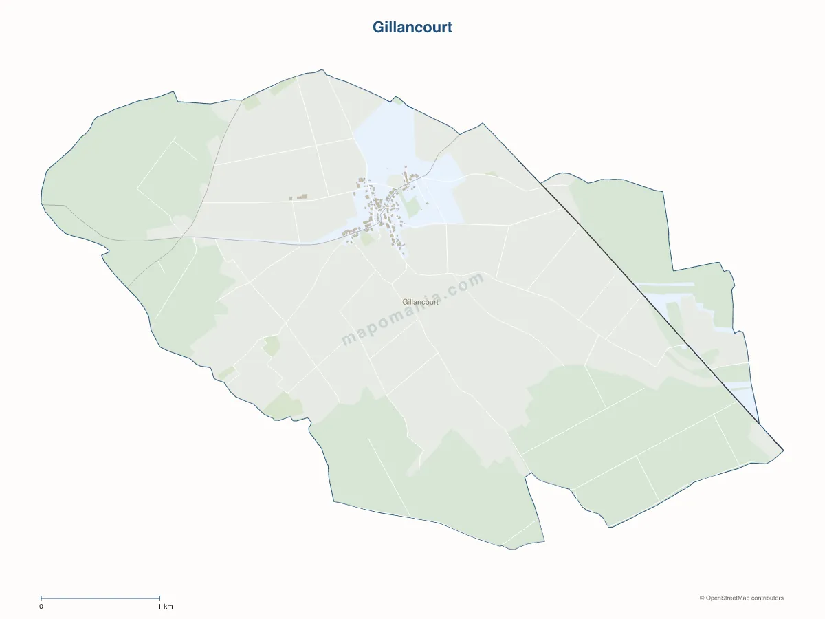 Carte de Gillancourt à personnaliser