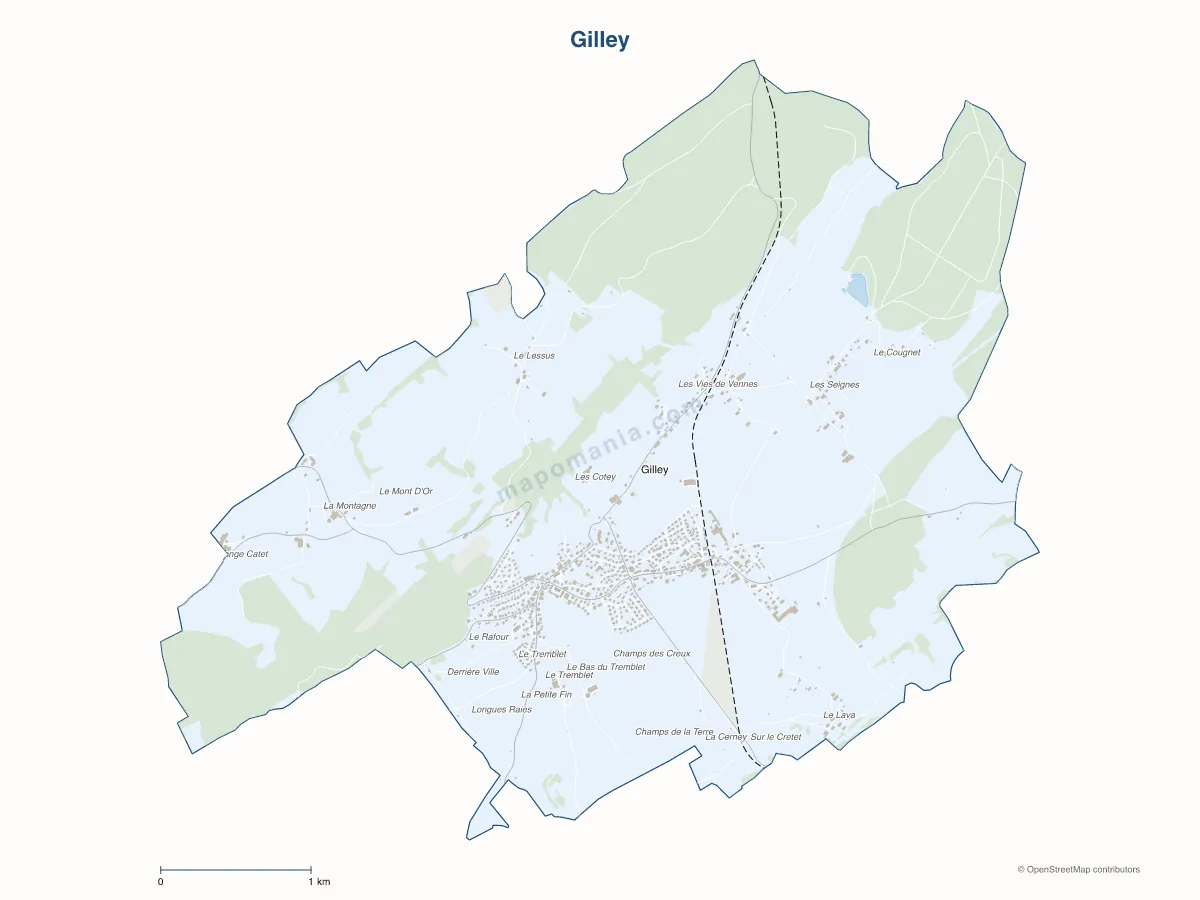 Carte de Gilley à personnaliser