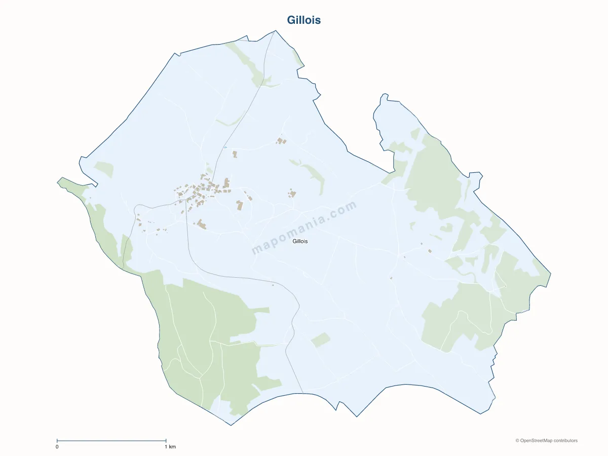 Carte de Gillois à personnaliser