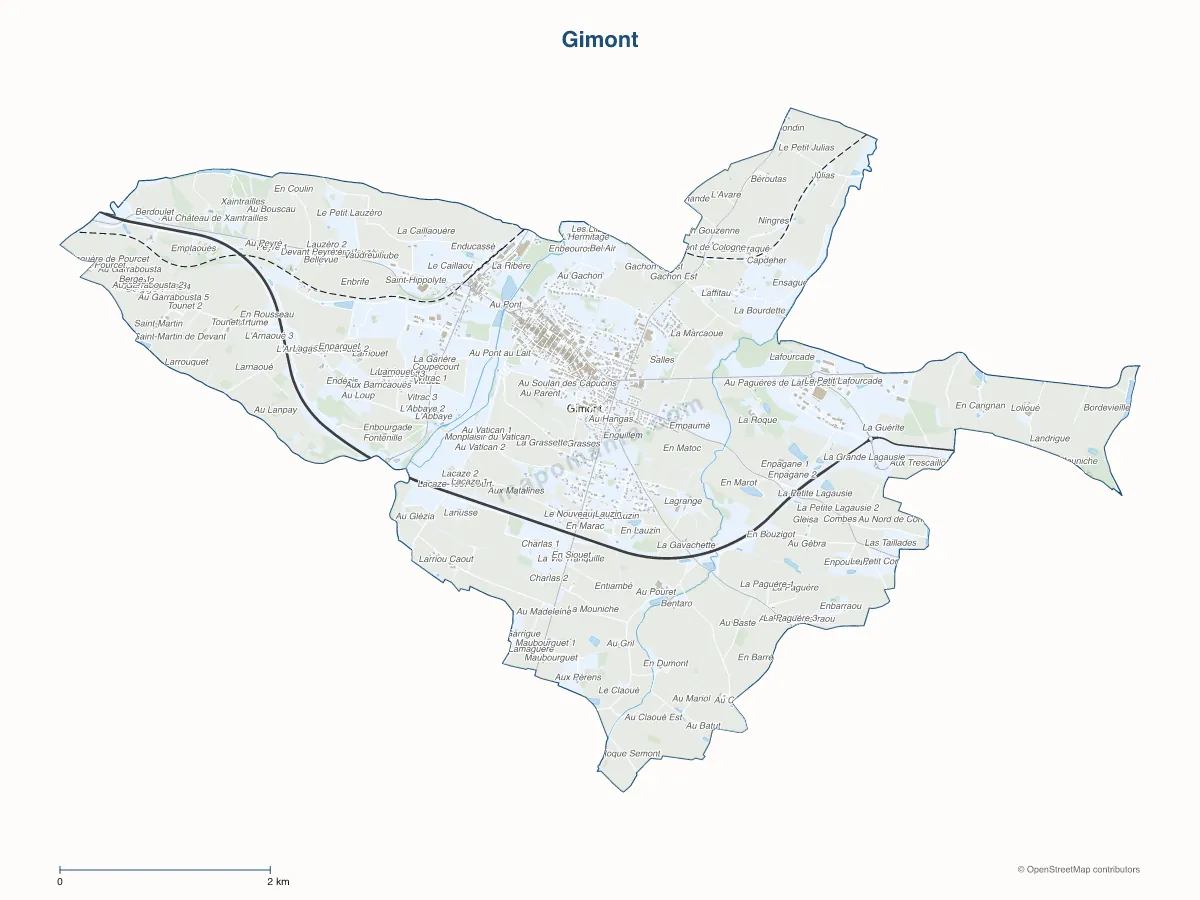 Carte de Gimont à personnaliser