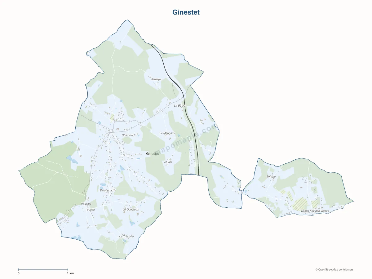 Carte de Ginestet à personnaliser