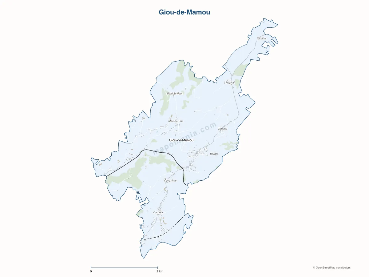 Carte de Giou-de-Mamou à personnaliser