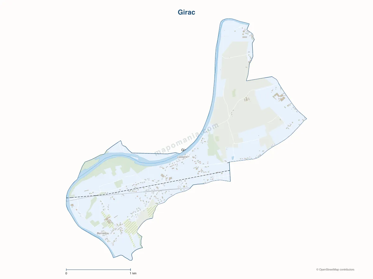 Carte de Girac à personnaliser