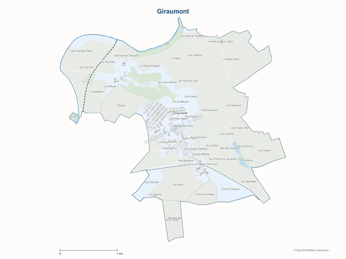 Carte de Giraumont à personnaliser