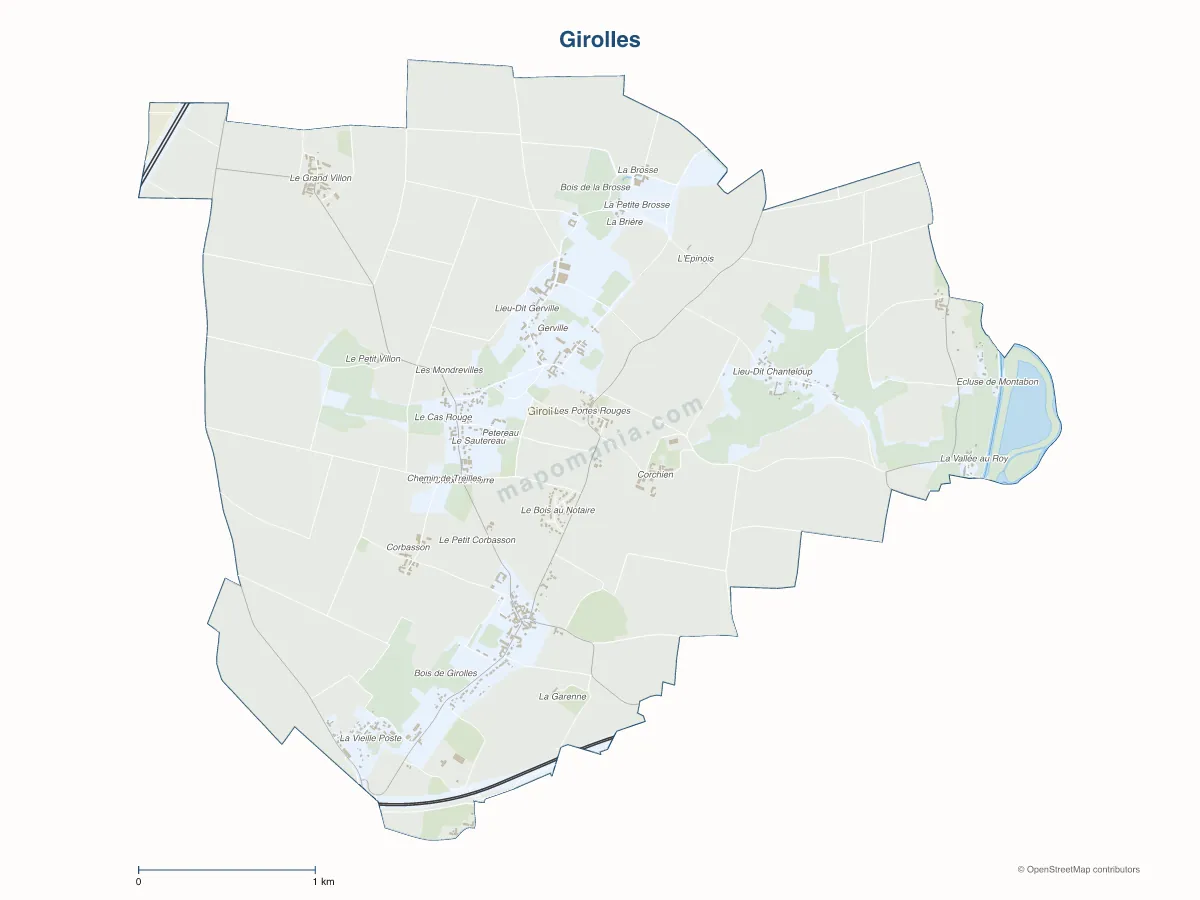 Carte de Girolles à personnaliser