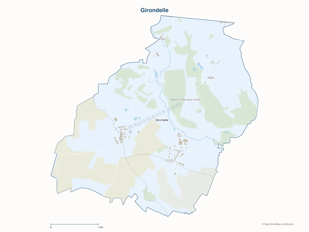 Carte de Girondelle à personnaliser