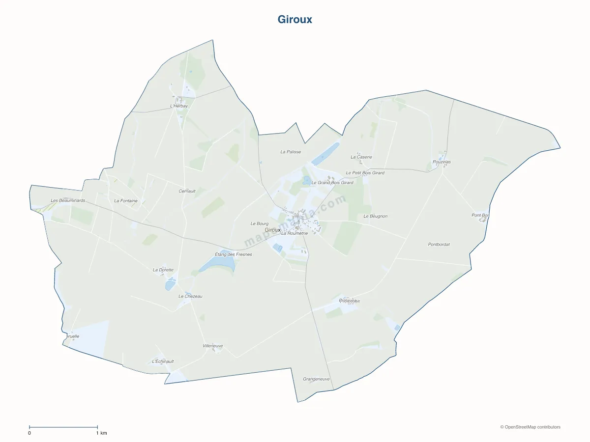 Carte de Giroux à personnaliser