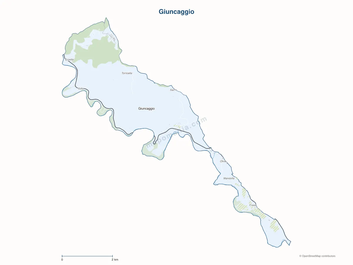 Carte de Giuncaggio à personnaliser