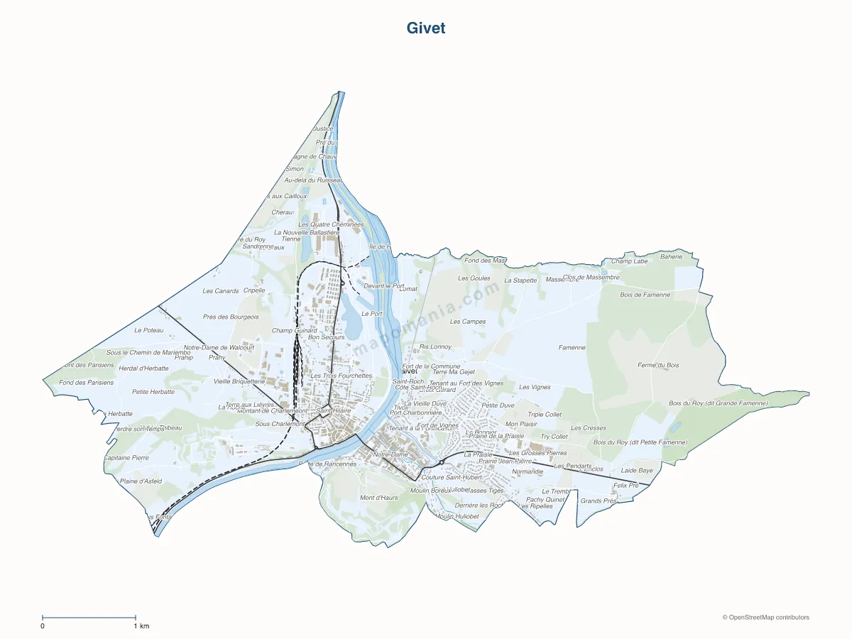 Carte de Givet à personnaliser