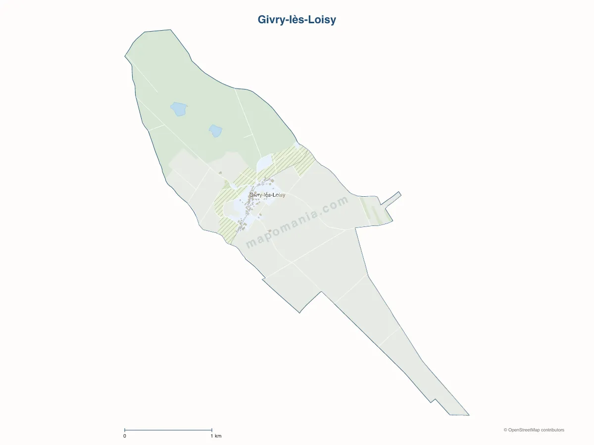 Carte de Givry-lès-Loisy à personnaliser