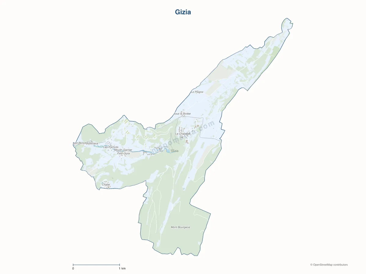 Carte de Gizia à personnaliser