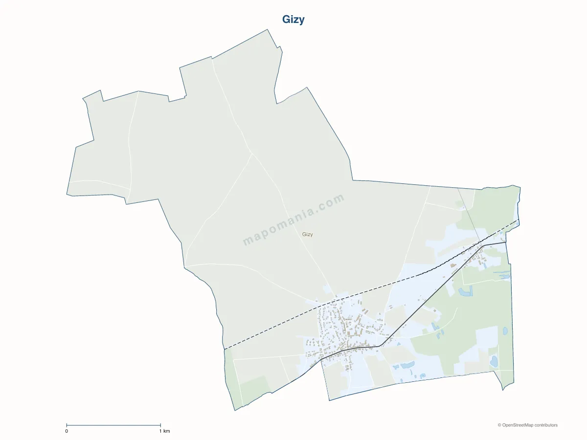 Carte de Gizy à personnaliser