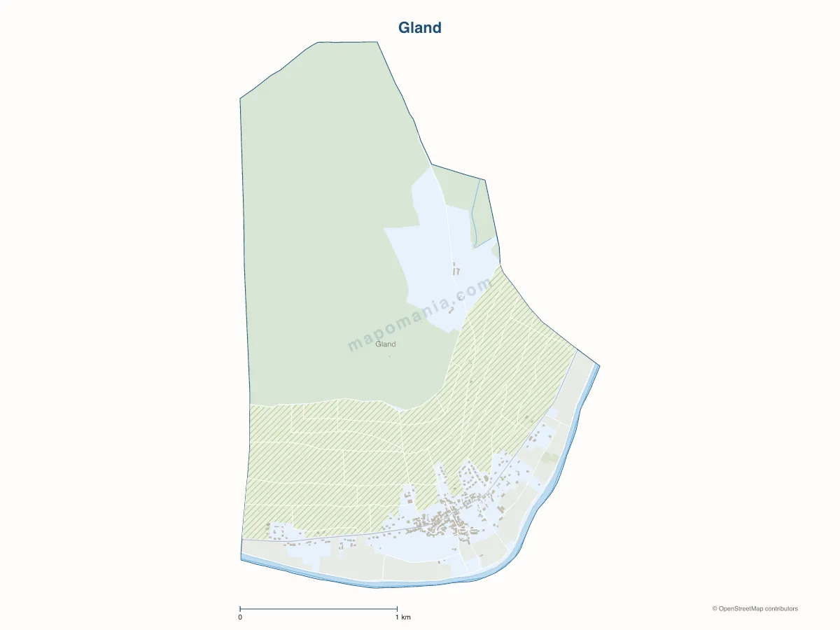 Carte de Gland à personnaliser