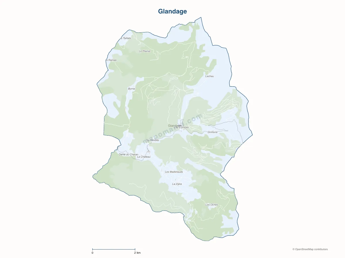 Carte de Glandage à personnaliser