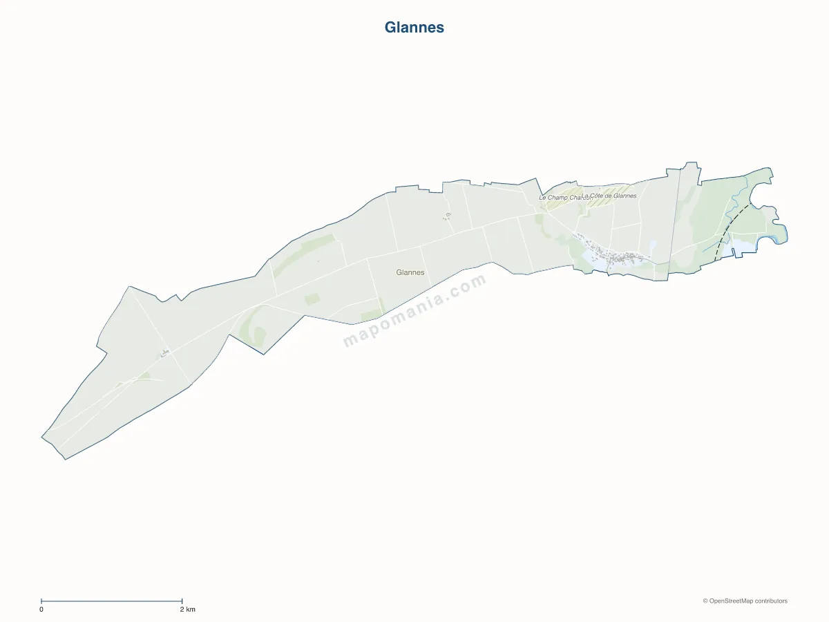 Carte de Glannes à personnaliser