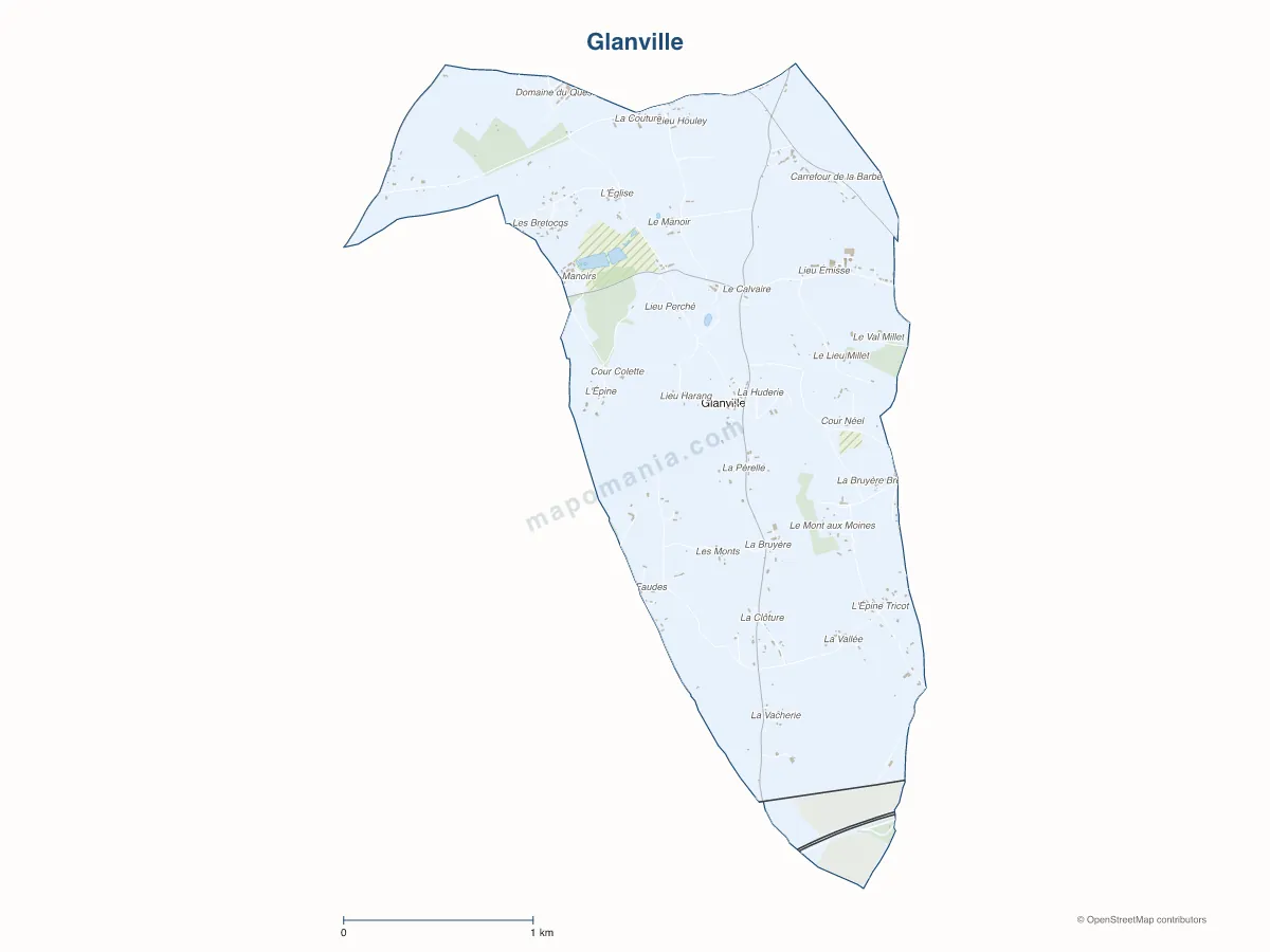 Carte de Glanville à personnaliser